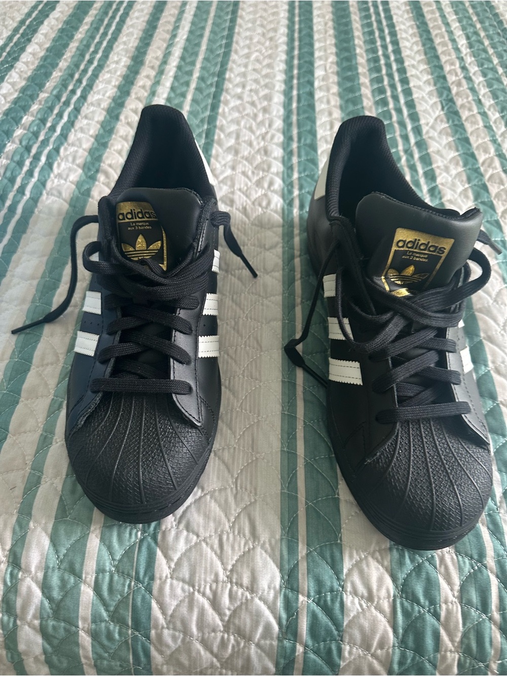 adidas Black & White Classic Shell-Toe Sneakers
